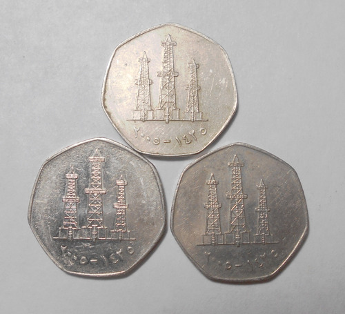 Emiratos Arabes Unidos 50 Fils 1425 ( 2005 ) Torres Petroleo