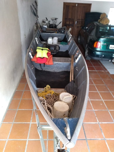 Barco Alumínio 6 Metros, Carretinha E Motor 15hp