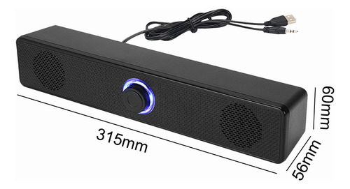 Altavoz Para Ordenador, Barra De Sonido Con Cable Usb,