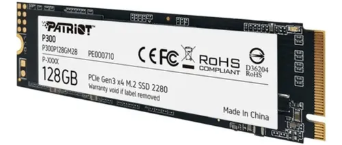 Ssd M.2 Nvme Patriot P300 128gb 2280 Pcie Gen3x4 1600mb/s | Frete