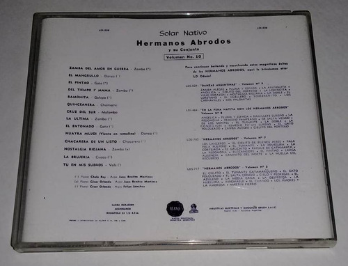 Hermanos Abrodos - Solar Nativo Cd Bajado De Lp Kktus (Usado)