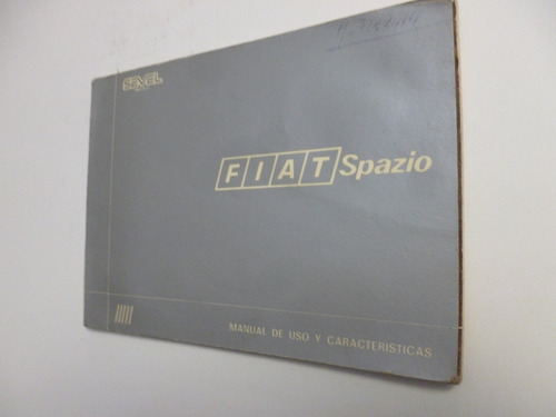 Manual De Uso Y Caracteristicas Fiat Spazio Cl/tr