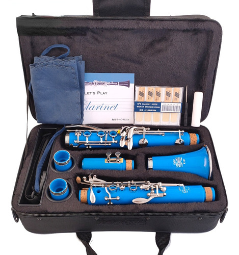 Clarinete En Sib 17 Teclas Sib Clarnet Wathet Blue Clarinete