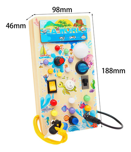 Tablero Ocupado Montessori, Juguete Sensorial Hecho A Mano,