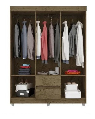 Imagem 3 de 3 de Guarda Roupa Roupeiro Casal 6 Portas 2 Gavetas Demolição