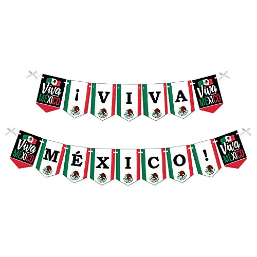 Banderines Para Fiestas Del Dia De La Independencia Verde, Blanco Y Rojo Bandera Mexico