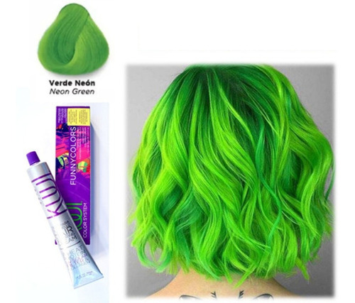 Kuul Tinte Fantasia Verde Neon - L a $232