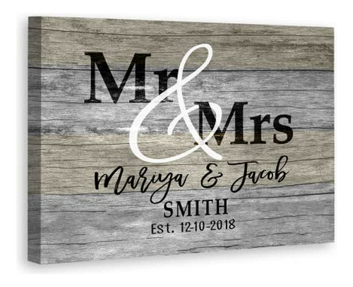 Pósteres Mr&mrs Personalized Couple Home Decor,mr&mrs Custom