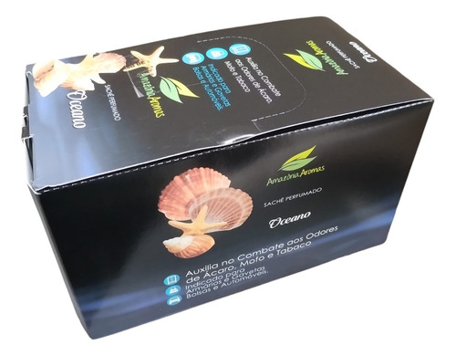 12 Saches Aromatizador 25g Perfumado Oceano Gavetas Armario