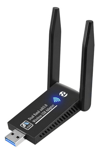 Antena Adaptador Wifi Usb3.0 Dual Band 2.4 Y 5 G 1300mbps