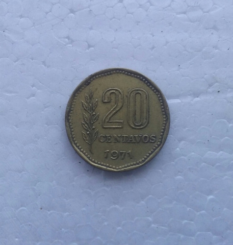 Me- Moneda Argentina 20 Centavos - Año 1971 - 