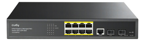 Switch Cudy Gs2008ps 8 Puertos Gigabit Poe + 2 Sfp Rackeable