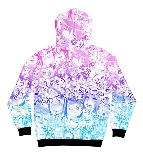 Imagen 2 de 2 de Buzo Anime Ahegao Mod3, Con Capucha ( Fullprint )