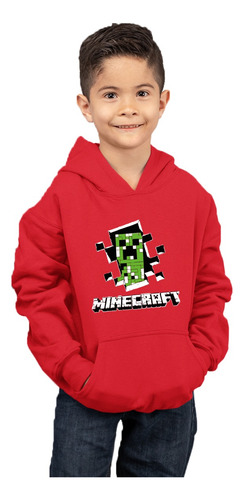 Poleron De Niño Con Capucha Minekraft