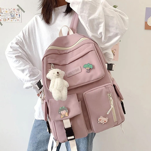 Mochila Escolar Viaje Kawaii Estilo Coreano