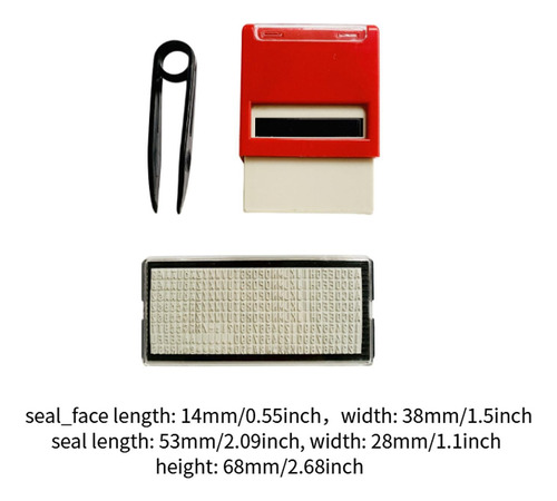 Slot Revolta O Carimbo De Tinta De Back 14mmx38mm Vermelho