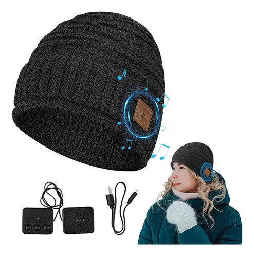 Gorro De Punto De Lana Con Auriculares Bluetooth Para Manten