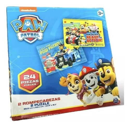 2 Rompecabezas Paw Patrol Patrulla Canina 24 Piezas - 1610 