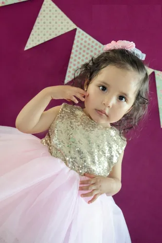 Vestido Tul Con Lentejuela Para Bebe Ni a Tutu Princesa