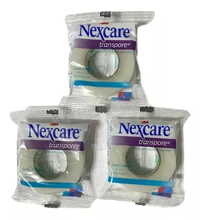 3 Cintas Transparentes Nexcare 3m 1.25 Cm X 9.1 M