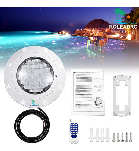 Lámpara Led Sumergible Con Transformador P Iluminar Alberca Roleadro