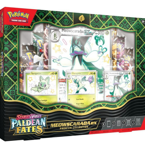 Pokemon Paldean Fates - Meowscarada Ex Premium Collection Idioma Ingles No Hay