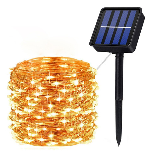 Guirnalda De Luces Solares, 20 M, Impermeable, Para Jardín