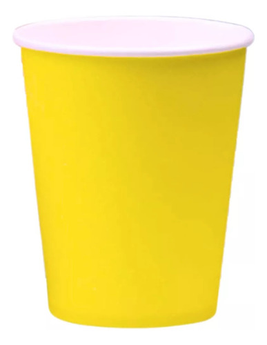 Vaso Stendy Polipapel 8 Onzas Descartable Pack X10 Unidades Color Amarillo
