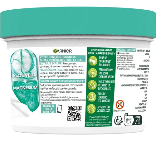 Garnier - Body Superfood - Crema Calmante Para El Cuidado Co