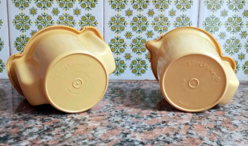 Tupperware Azucarera Y Yerbera Original Lote X2 Amarillo