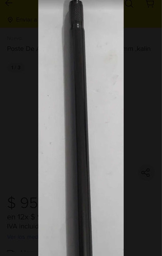 Poste De Asiento Bicicleta 25.4x 400mm,kalin Negro