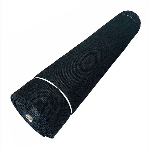 Media Sombra Negra Rollo Cerrado De 4x50 Mts + 100 Broches 