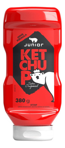 Junior Ketchup sabor original frasco 380gr
