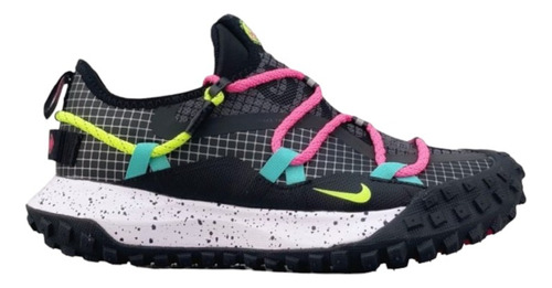 Zapato Compatible Nike Acg Mountain Dama Negros Fucsia 