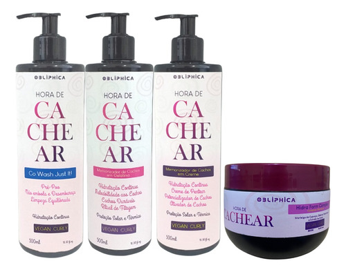 Kit Hora De Cachear Cachos Duráveis Vegan Curly Obliphica