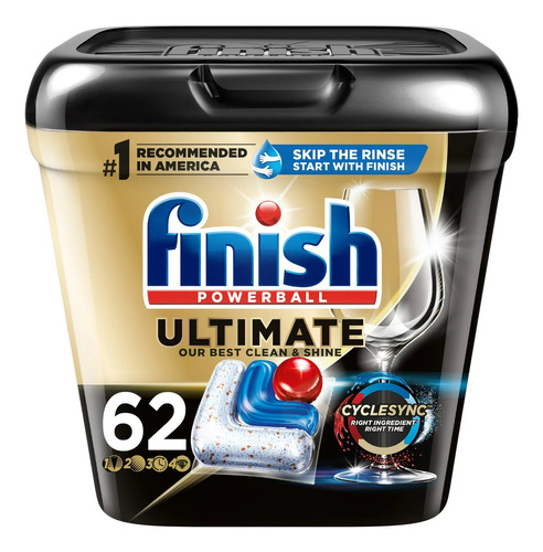 Finish Ultimate Dishwasher Detergent- 62 Count Tablets