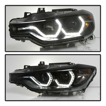 Fit 12-15 Bmw F30 3-series Led Drl Dual Halo Projector H Jjd