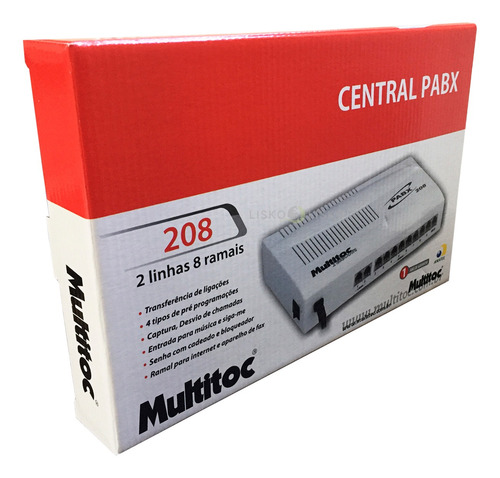 Central Pabx 208 Multitoc 2 Linhas 8 Ramais