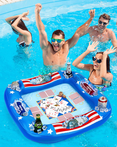 Mesa De Juego Inflable Con Naipes Impermeables