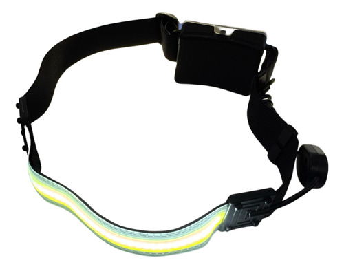 Linterna Vincha Con Luz Led Cob Super Flexible Regulable Blanco Negra