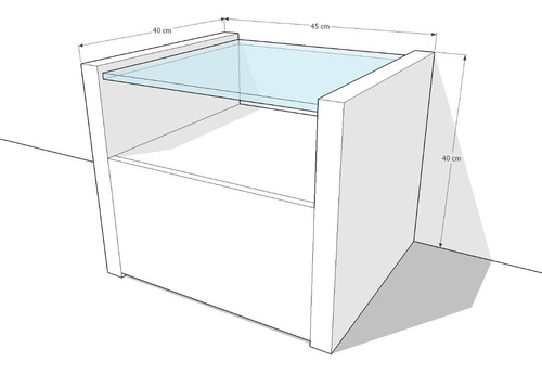 Imagen 2 de 5 de Mesa De Noche Poliuretano Alto Brillo Ref: Tecno2