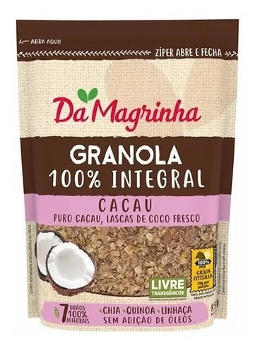 Granola Cacao 100% Integral Da Magrinha 250g Brasil !