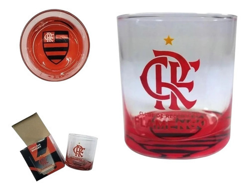 Copo De Whisky Licenciado Flamengo Time De Futebol Oficial