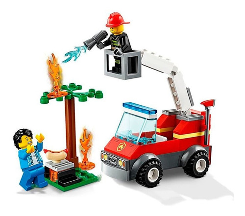 Juego Lego City / Carro Bomberos Para Niños / Nuevo 