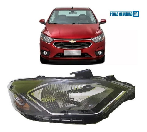 Farol Dianteiro Ld Passageiro C/ Led Onix 17/19 Genuíno Gm