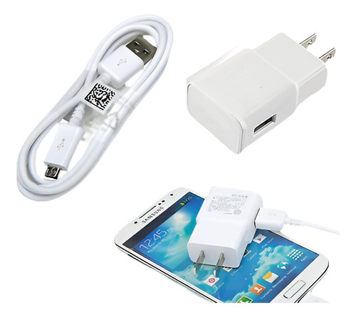 Micro Usb Cable De Datos 3,0 + Casa Pared Cargador Para Sams