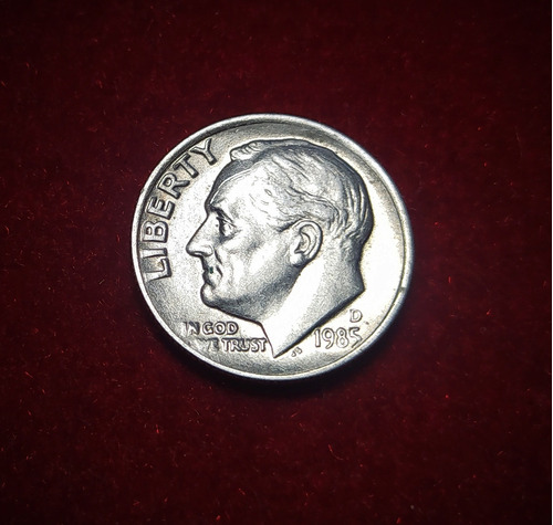 Moneda 1 Dime Estádos Unidos 1985 Denver