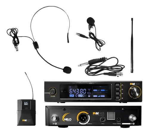 Wm301 Melo Sistema Inalambrico De Body Con 3 Opciones Color Negro