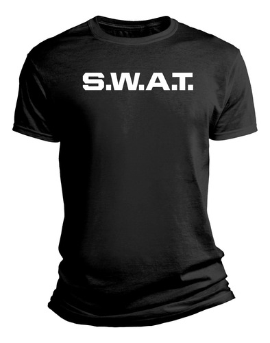 Playera Diseño Policiaco Swat Ambos Lados Hombre Mujer Niño