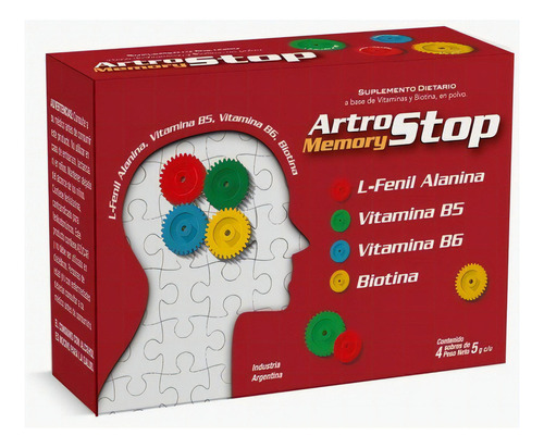 Artrostop Memory Suplemento Dietario 4 Sobres Sabor S/ Sabor